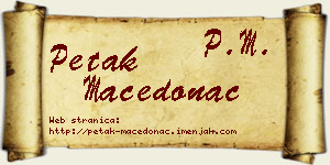Petak Macedonac vizit kartica